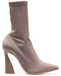 Gianvito Rossi - Pull-on Pointed-toe Ankle Boots - Lyst