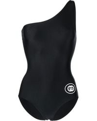 Gucci - Interlocking G-print One-shoulder Swimsuit - Lyst