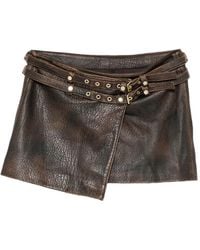 Cynthia Rowley - Jupe Portefeuille Winona En Cuir - Lyst