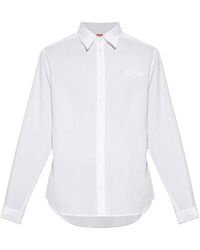 DIESEL - Logo-Embroidered Cotton Shirt - Lyst