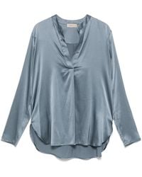 Blanca Vita - Blouse À Lien De Resserrage - Lyst
