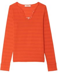Zadig & Voltaire - Striped Long-Sleeve Top - Lyst