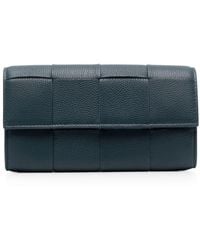 Bottega Veneta - Maxi Intrecciato Design Leather Wallet - Lyst