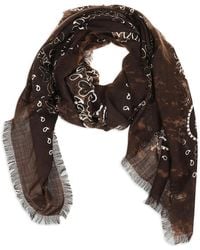 Destin - Ausgefranster Schal Mit Paisley-Print - Lyst