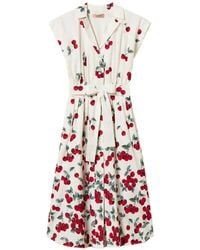 Twinset - Cherry-Print Midi Dress - Lyst