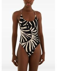 FARM Rio - Animal-Print Shell-Detail Swimsuit - Lyst