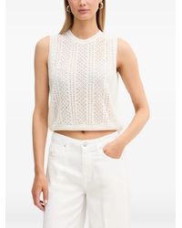 ViCOLO - Crochet-Knit Sleeveless Top - Lyst