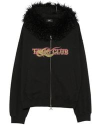 THUG CLUB - Faux-Fur Trim Graphic-Print Hoodie - Lyst