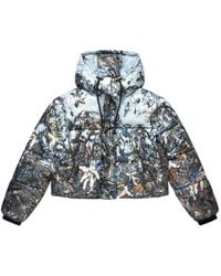 Munthe - Graphic-Print Quilted Coat - Lyst