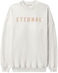 Fear Of God - Logo-print Long-sleeved Cotton Sweatshirt - Lyst