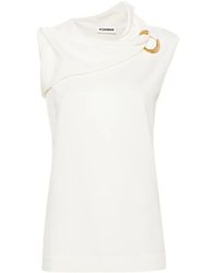 Jil Sander - Round-Neck Sleeveless Top - Lyst