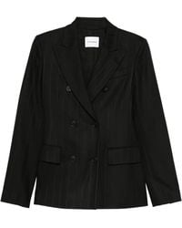 ANDAMANE - Pinstriped Double-Breasted Jacket - Lyst