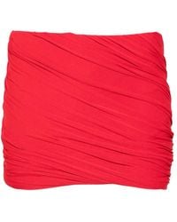 Rick Owens - Ruched Mini Fitted Skirt - Lyst