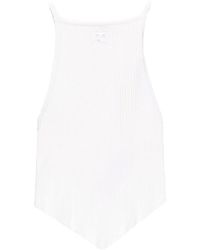 Courreges - Ribbed-knit Pointed-hem Tank Top - Lyst