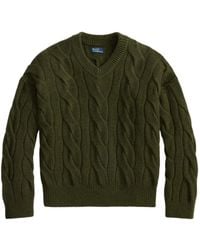 Polo Ralph Lauren - Cable-Knit V-Neck Sweater - Lyst
