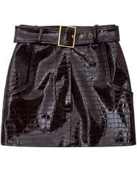 ROWEN ROSE - Belted Mini Skirt - Lyst