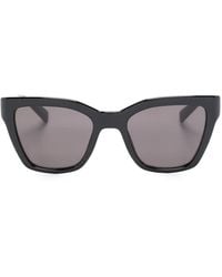 Saint Laurent - Logo-Print Square-Frame Sunglasses - Lyst