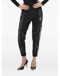 Stella McCartney - Lace-Trim Side-Stripe Track Trousers - Lyst