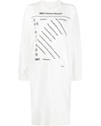 MM6 by Maison Margiela - Logo Print Sweatshirt Dress - Lyst