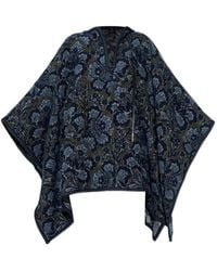 Etro - Floral-Motif Poncho - Lyst