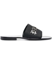 Philipp Plein - Logo-Lettering Leather Slides - Lyst