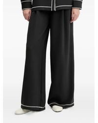 Stine Goya - Contrast-Stitch Wide-Leg Trousers - Lyst