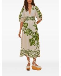 FARM Rio - Robe Mi-Longue À Fleurs - Lyst