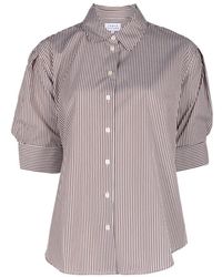Tanya Taylor - Emmy Striped Puff-Sleeve Top - Lyst