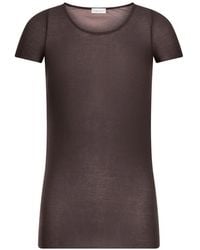 Roberto Collina - Ribbed Cotton T-Shirt - Lyst