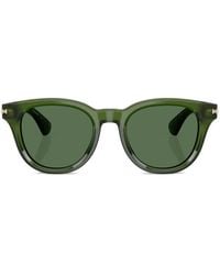 Burberry - Sonnenbrille Mit Rundem Gestell - Lyst