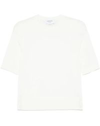 Thom Browne - 4 Bar Stripes T-Shirt Mit Feder-Intarsie - Lyst