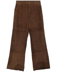 P.A.R.O.S.H. - Drawstring Suede Trousers - Lyst