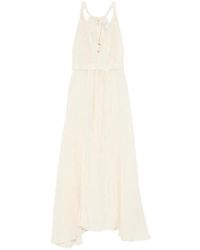 120% Lino - Linen Halterneck Dress - Lyst