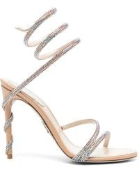 Rene Caovilla - Cleo Crystal-Embellished Sandals - Lyst