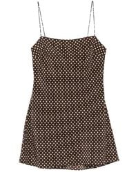 Matteau - Polka-Dot Square-Neck Dress - Lyst