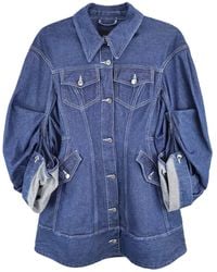 Simone Rocha - Puff-Sleeve Denim Jacket - Lyst