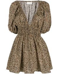 Matteau - Mini-jurk Met Bloemenprint - Lyst