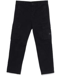 BOSS - Pantalones cargo de sarga - Lyst