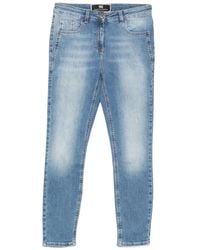 Elisabetta Franchi - Faded Jeans - Lyst