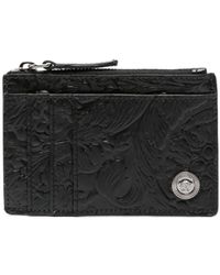 Versace - Barocco-pattern Leather Card Holder - Lyst