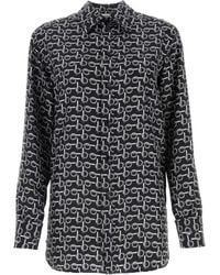 Burberry - B Hemd Aus Seide - Lyst