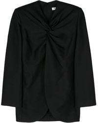 GIA STUDIOS - Knot-Detail Twill Blouse - Lyst