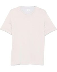 Eleventy - Katoenen T-Shirt Met Ronde Hals - Lyst