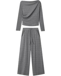 B+ AB - Draped-Neck Wide-Leg Set - Lyst