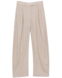 Brunello Cucinelli - Wool Wide-Leg Trousers - Lyst