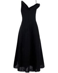 Rohe - Asymmetric Draped Midi Dress - Lyst