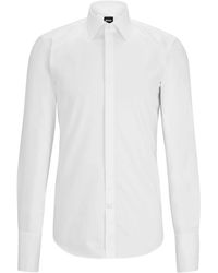 BOSS - Camicia Con Colletto Ampio - Lyst