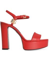 Dolce & Gabbana - Calfskin Platform Sandals - Lyst