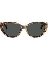 Versace - Tortoiseshell-Effect Cat-Eye Sunglasses - Lyst