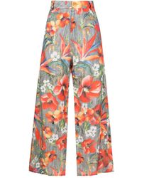 Amir Slama - Floral-pattern High-waisted Trousers - Lyst